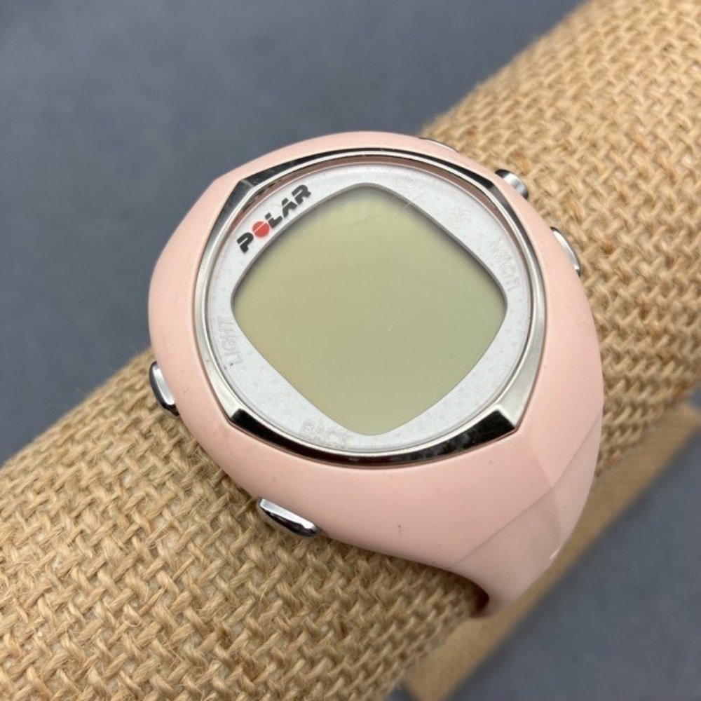 Polar Ladies Watch As Is  Pink Silver Water Resistant 0537F6 Retro Costume Prop